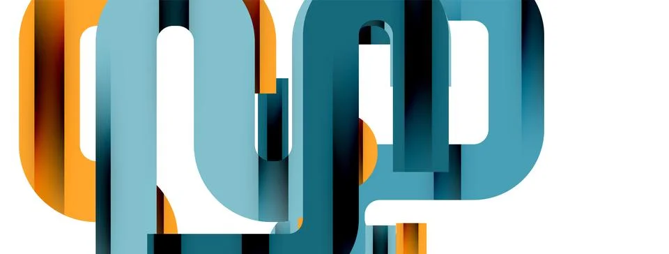 Dynamic waves, flowing lines, stripes vector geometric elements minimal pattern 스톡 일러스트