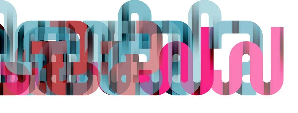 Dynamic waves, flowing lines, stripes vector geometric elements minimal pattern Stockillustratie