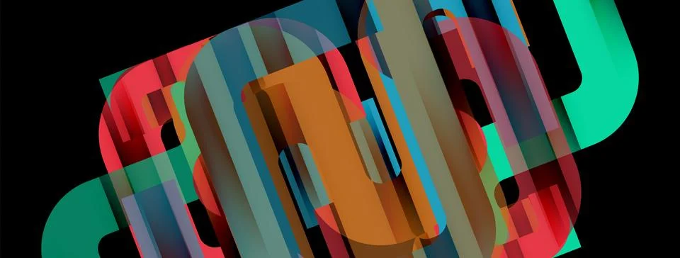 Dynamic waves, flowing lines, stripes vector geometric elements minimal pattern Stock Illustration