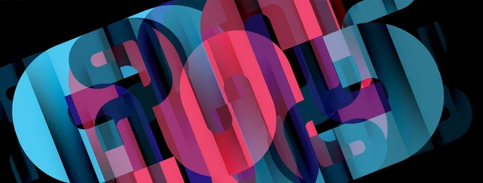 Dynamic waves, flowing lines, stripes vector geometric elements minimal pattern Illustrazione stock