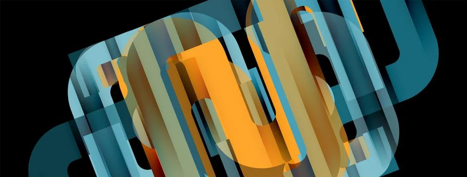 Dynamic waves, flowing lines, stripes vector geometric elements minimal pattern Illustrazione stock