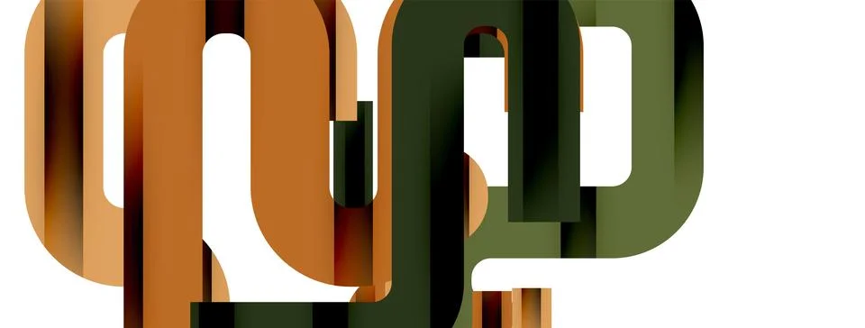 Dynamic waves, flowing lines, stripes vector geometric elements minimal pattern Illustrazione stock