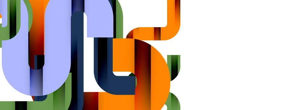 Dynamic waves, flowing lines, stripes vector geometric elements minimal pattern Illustrazione stock