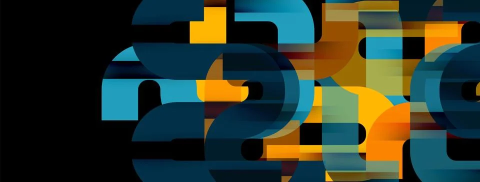 Dynamic waves, flowing lines, stripes vector geometric elements minimal pattern 스톡 일러스트