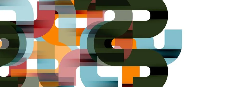 Dynamic waves, flowing lines, stripes vector geometric elements minimal pattern Illustrazione stock