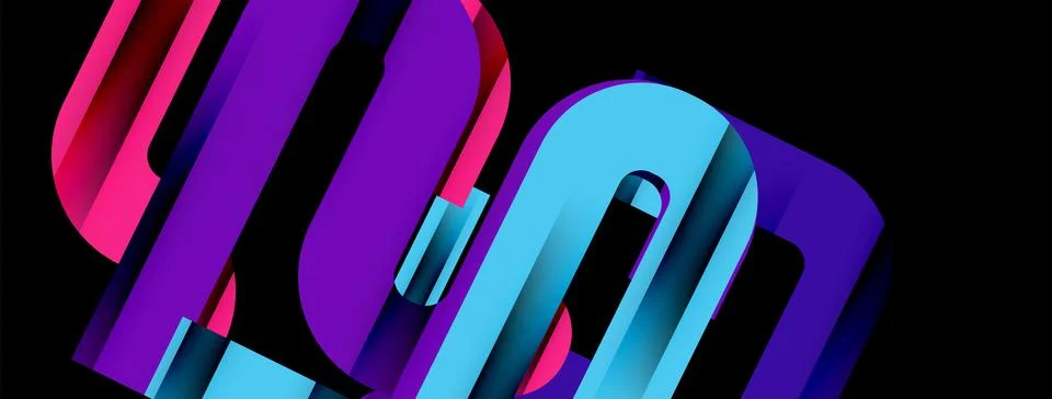 Dynamic waves, flowing lines, stripes vector geometric elements minimal pat.. イラスト素材