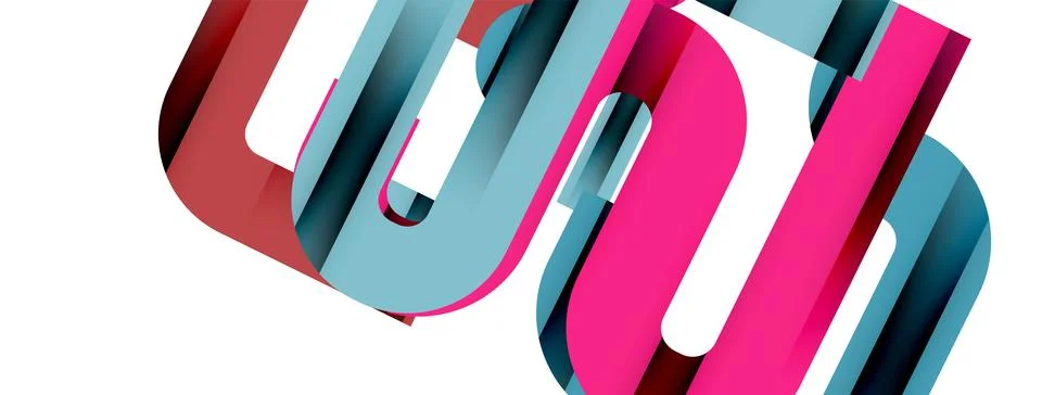 Dynamic waves, flowing lines, stripes vector geometric elements minimal pat.. 스톡 일러스트