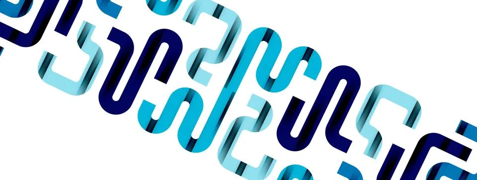 Dynamic waves, flowing lines, stripes vector geometric elements minimal pat.. 스톡 일러스트