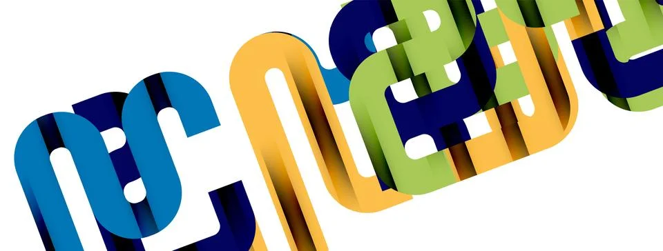 Dynamic waves, flowing lines, stripes vector geometric elements minimal pat.. 库存插图