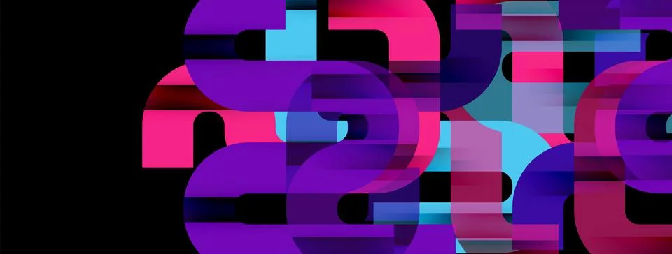 Dynamic waves, flowing lines, stripes vector geometric elements minimal pat.. Stock Illustration