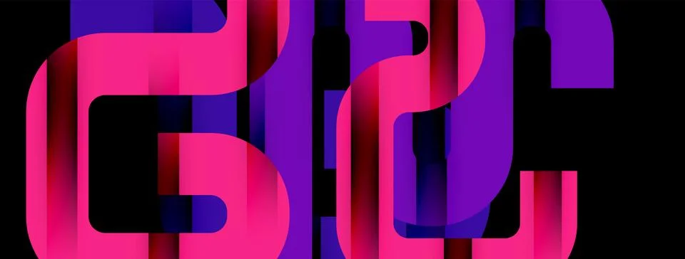 Dynamic waves, flowing lines, stripes vector geometric elements minimal pattern Stock Illustration