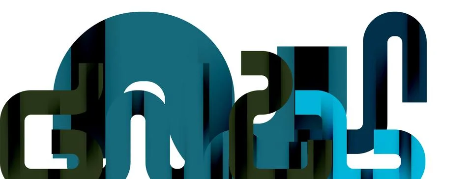 Dynamic waves, flowing lines, stripes vector geometric elements minimal pattern Illustrazione stock