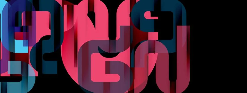 Dynamic waves, flowing lines, stripes vector geometric elements minimal pattern Stockillustratie