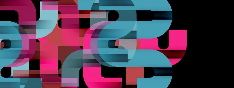 Dynamic waves, flowing lines, stripes vector geometric elements minimal pattern 스톡 일러스트