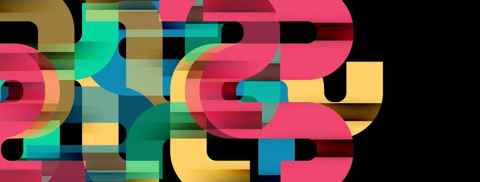Dynamic waves, flowing lines, stripes vector geometric elements minimal pattern イラスト素材