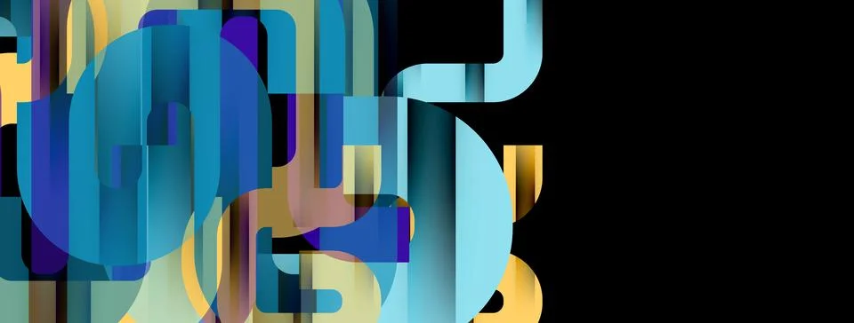 Dynamic waves, flowing lines, stripes vector geometric elements minimal pattern Illustrazione stock
