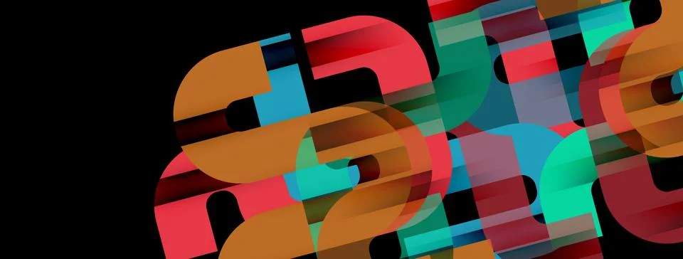 Dynamic waves, flowing lines, stripes vector geometric elements minimal pattern Illustrazione stock