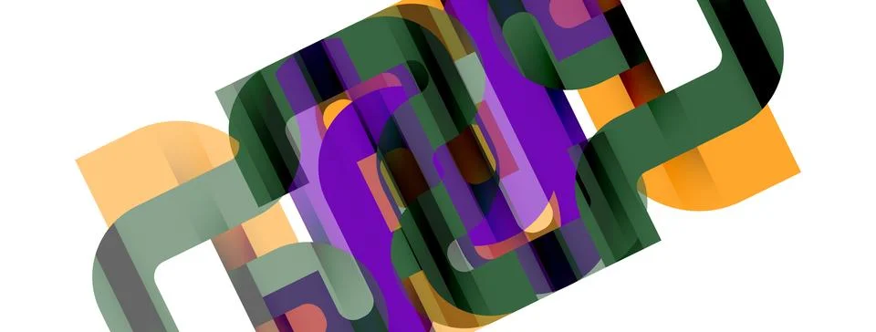 Dynamic waves, flowing lines, stripes vector geometric elements minimal pattern Illustrazione stock
