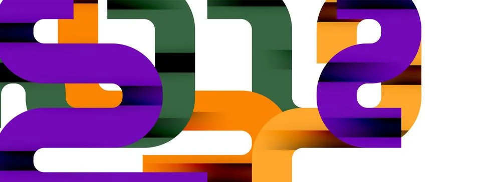 Dynamic waves, flowing lines, stripes vector geometric elements minimal pattern Stock Illustration