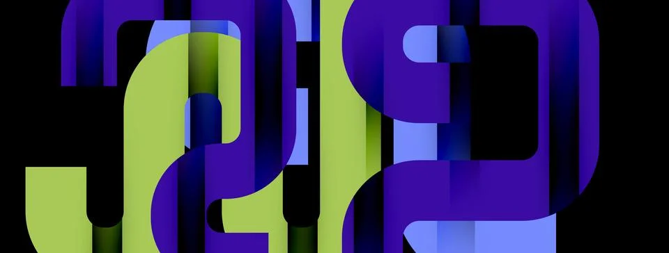 Dynamic waves, flowing lines, stripes vector geometric elements minimal pattern Illustrazione stock