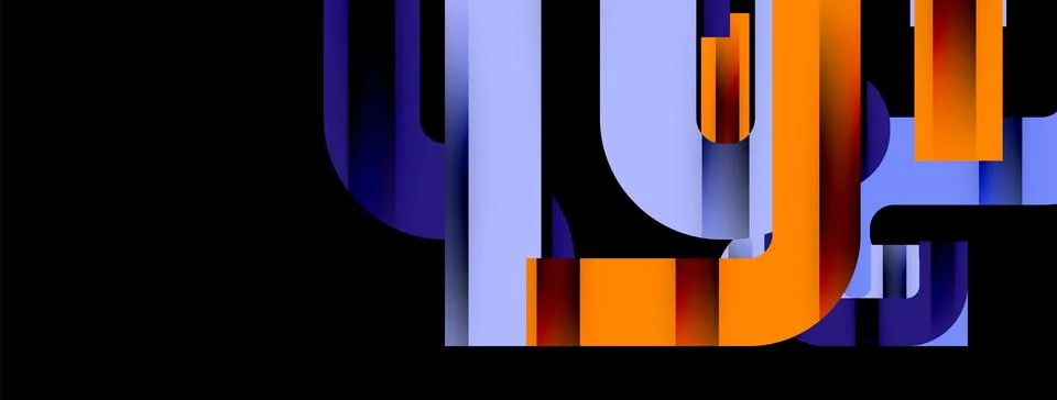 Dynamic waves, flowing lines, stripes vector geometric elements minimal pattern Illustrazione stock