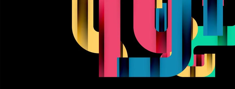 Dynamic waves, flowing lines, stripes vector geometric elements minimal pattern 스톡 일러스트