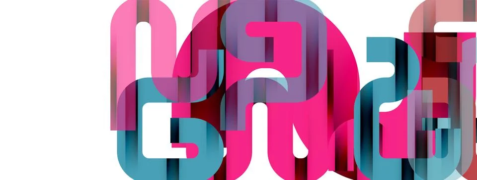 Dynamic waves, flowing lines, stripes vector geometric elements minimal pattern Illustrazione stock