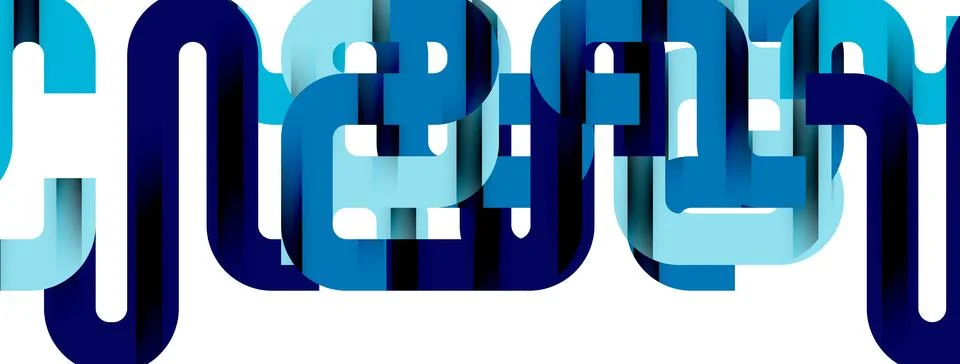 Dynamic waves, flowing lines, stripes vector geometric elements minimal pattern 스톡 일러스트