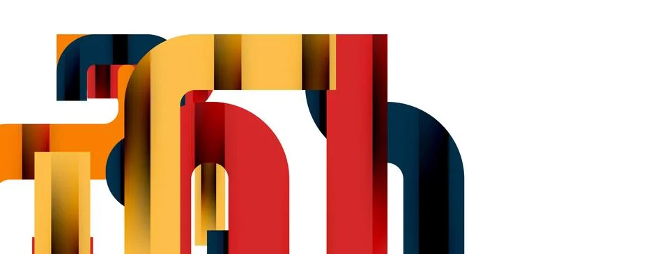 Dynamic waves, flowing lines, stripes vector geometric elements minimal pattern Stock Illustration