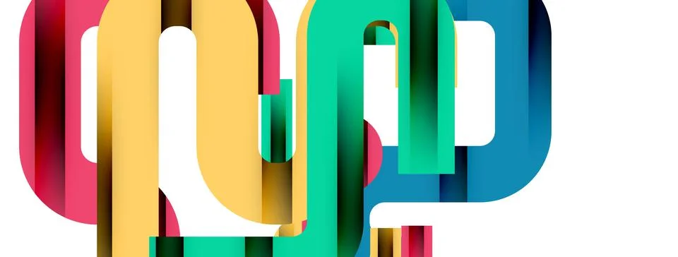 Dynamic waves, flowing lines, stripes vector geometric elements minimal pattern Stock Illustration