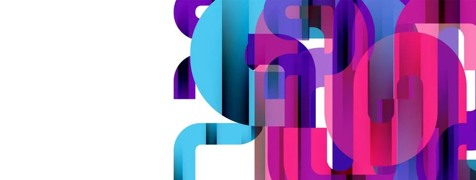 Dynamic waves, flowing lines, stripes vector geometric elements minimal pattern Illustrazione stock