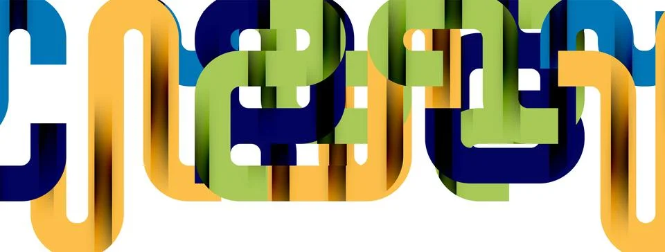 Dynamic waves, flowing lines, stripes vector geometric elements minimal pattern 스톡 일러스트