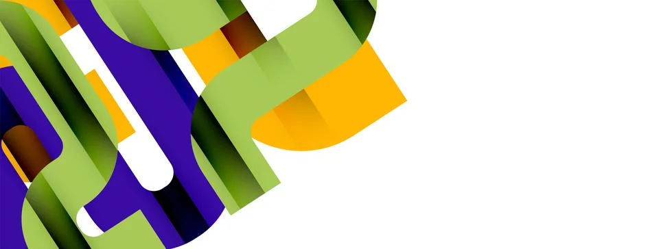 Dynamic waves, flowing lines, stripes vector geometric elements minimal pattern Illustrazione stock