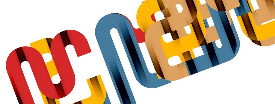 Dynamic waves, flowing lines, stripes vector geometric elements minimal pattern 스톡 일러스트