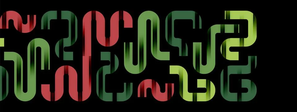 Dynamic waves, flowing lines, stripes vector geometric elements minimal pattern 스톡 일러스트