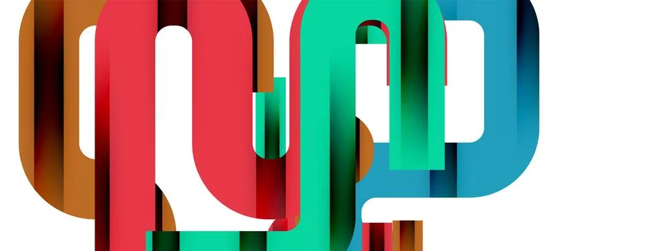 Dynamic waves, flowing lines, stripes vector geometric elements minimal pattern Illustrazione stock