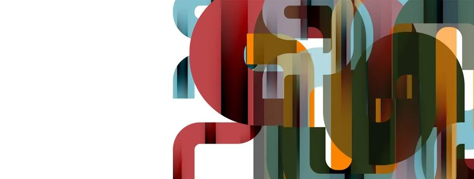 Dynamic waves, flowing lines, stripes vector geometric elements minimal pattern Stockillustratie