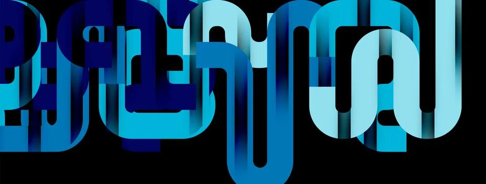 Dynamic waves, flowing lines, stripes vector geometric elements minimal pattern Stock Illustration