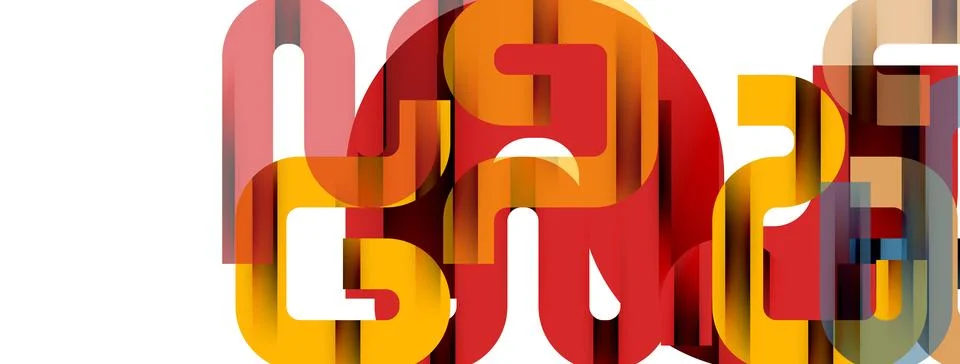 Dynamic waves, flowing lines, stripes vector geometric elements minimal pattern Stock Illustration