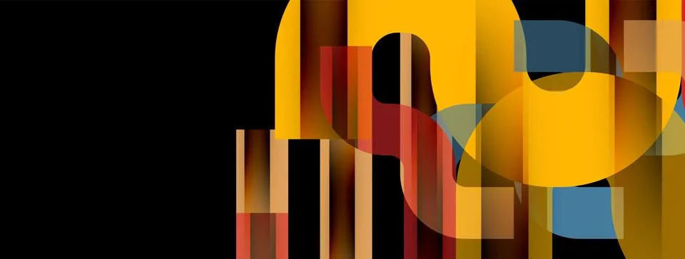 Dynamic waves, flowing lines, stripes vector geometric elements minimal pattern 스톡 일러스트