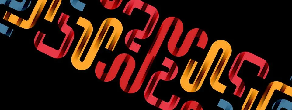 Dynamic waves, flowing lines, stripes vector geometric elements minimal pattern Stockillustratie