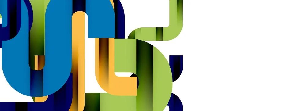 Dynamic waves, flowing lines, stripes vector geometric elements minimal pattern Illustrazione stock