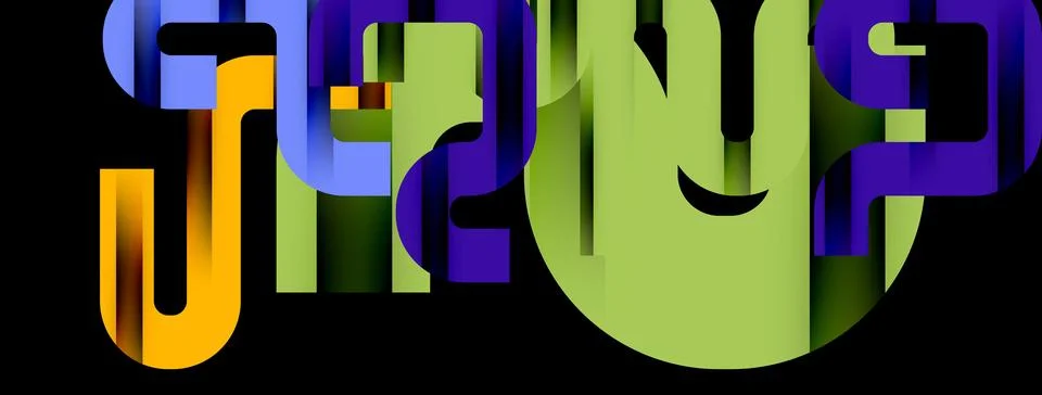 Dynamic waves, flowing lines, stripes vector geometric elements minimal pattern Stockillustratie