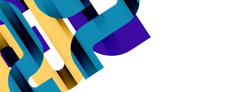 Dynamic waves, flowing lines, stripes vector geometric elements minimal pattern イラスト素材