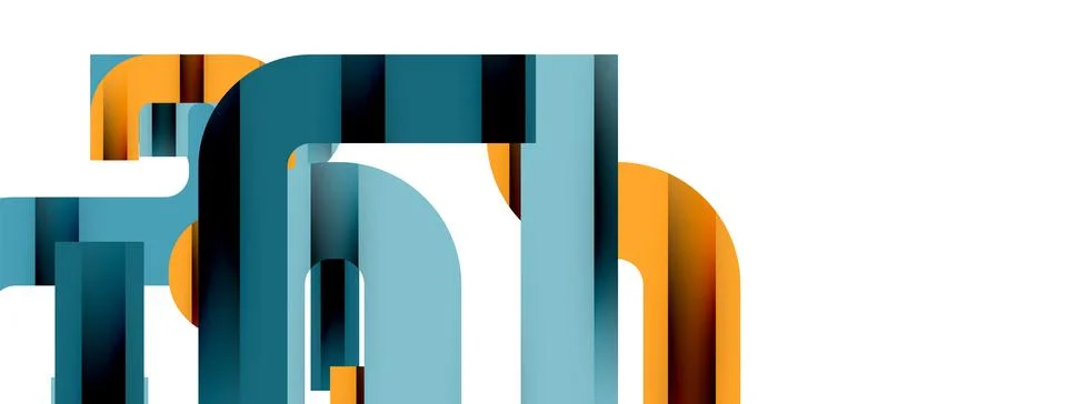 Dynamic waves, flowing lines, stripes vector geometric elements minimal pattern Stock Illustration