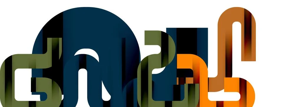 Dynamic waves, flowing lines, stripes vector geometric elements minimal pattern Illustrazione stock