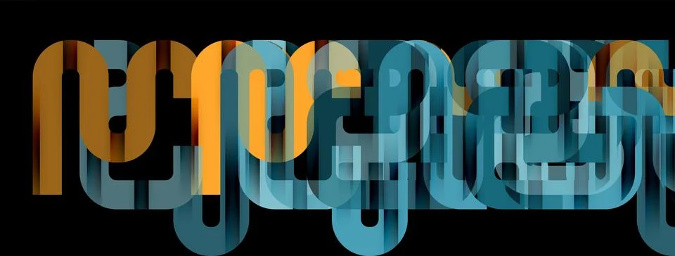 Dynamic waves, flowing lines, stripes vector geometric elements minimal pattern Illustrazione stock