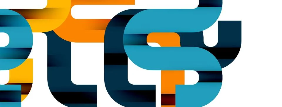 Dynamic waves, flowing lines, stripes vector geometric elements minimal pattern 스톡 일러스트