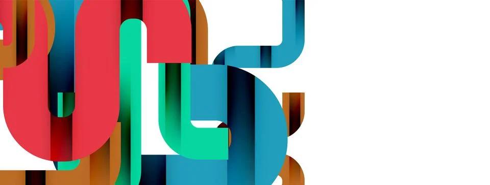 Dynamic waves, flowing lines, stripes vector geometric elements minimal pattern イラスト素材