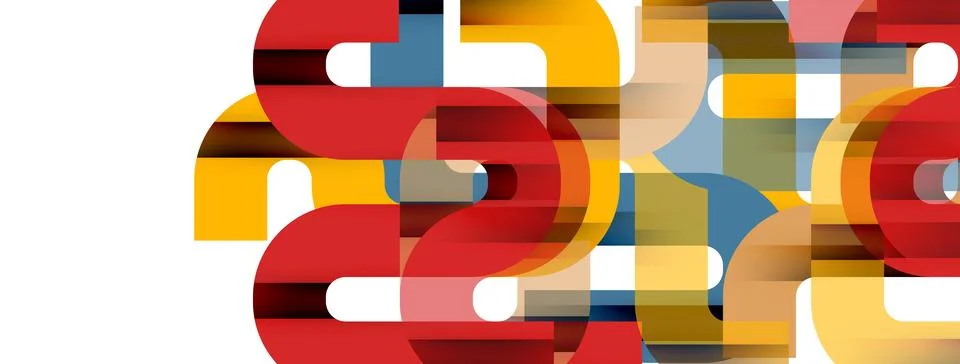 Dynamic waves, flowing lines, stripes vector geometric elements minimal pattern Stock Illustration